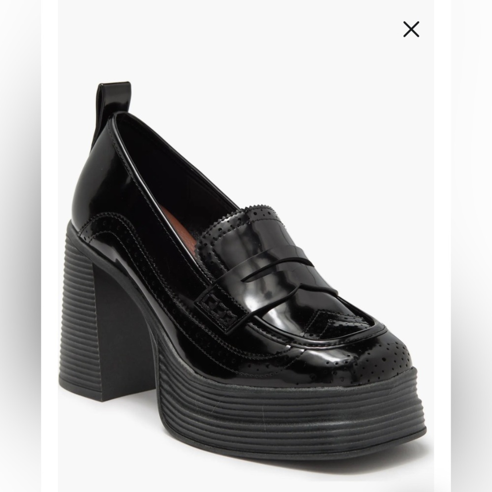 MIA Black Chunky Platform Visel Loafers 8